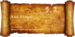 Vad Kinga névjegykártya